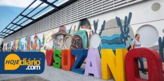 Amo Suzano: Terminal Norte, em Suzano, ganha área de lazer, novo mural feito por grafiteiros e totem