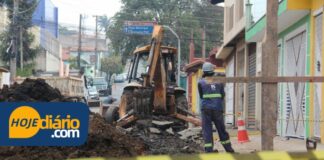 Obra de revitalização do trecho da rua Deputado Porfírio da Paz tem início em Poá