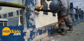 Prefeitura de Poá realiza serviços de manutenção do viaduto Tancredo Neves