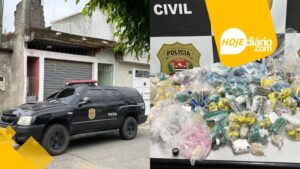 Policiais civis do 2º Distrito Policial de Suzano descobrem "casa do crime" no bairro Miguel Badra, repleta de drogas