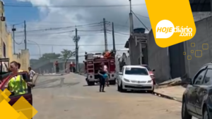 Incêndio em deposito em Jundiapeba