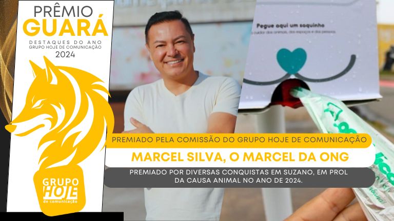 Prêmio Guará - Destaques do Ano: Marcel da ONG é premiado por diversas conquistas em Suzano, em prol da causa animal no ano de 2024