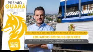 Prêmio Guará – Destaques do Ano: Eduardo Boigues, prefeito de Itaquaquecetuba, é premiado por alcançar a maior votação do Brasil em municípios com mais de 200 mil moradores