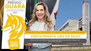 Prêmio Guará - Destaques do Ano: Cíntia Renata é premiada por ser um dos principais nomes femininos da gestão pública no Alto Tietê em 2024