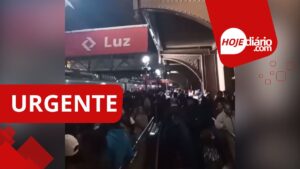 Trens da linha 11-Coral da CPTM operam com lentidão após descarrilamento na Estação Luz, em São Paulo, na noite desta sexta-feira (27)