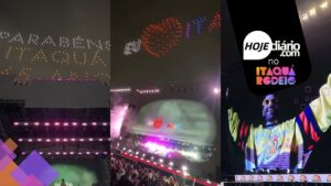 Alok celebra o aniversário de Itaquaquecetuba com show de drones no Itaquá Rodeio Fest, o maior de portas abertas do Brasil; Lauana Prado também foi atração