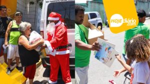 Natal Solidário: Fundo Social de Ferraz de Vasconcelos distribui cestas básicas em quatro bairros do município Natal Solidário em Ferraz