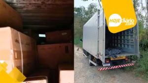 Caminhão roubado com 200 aparelhos de ar-condicionado é recuperado pela Polícia Militar em Arujá Caminhão roubado com 200 aparelhos de ar-condicionado é recuperado pela Polícia Militar em Arujá