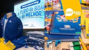Prefeita Mara Bertaiolli apresenta os novos kits de uniformes e material escolar que serão entregues no início das aulas para 45 mil alunos de Mogi das Cruzes uniformes Mogi das Cruzes Prefeitura